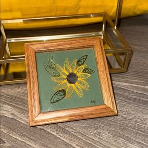 Framed Sunflower Quilling Art